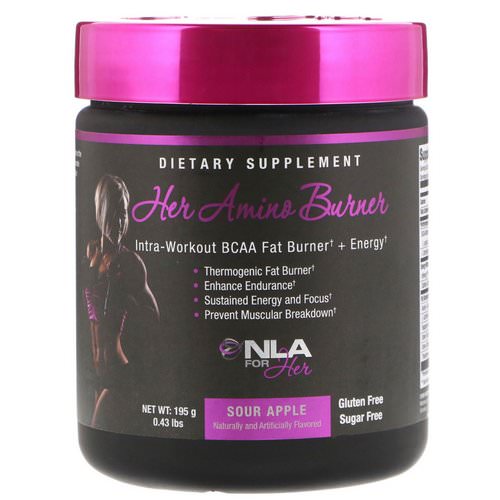 NLA for Her, Her Amino Burner, Intra-Workout BCAA Fat Burner + Energy, Sour Apple, 0.43 lbs (195 g) Review