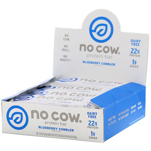 No Cow, Protein Bar, Chunky Peanut Butter, 12 Bars, 2.12 oz (60 g) Each Review