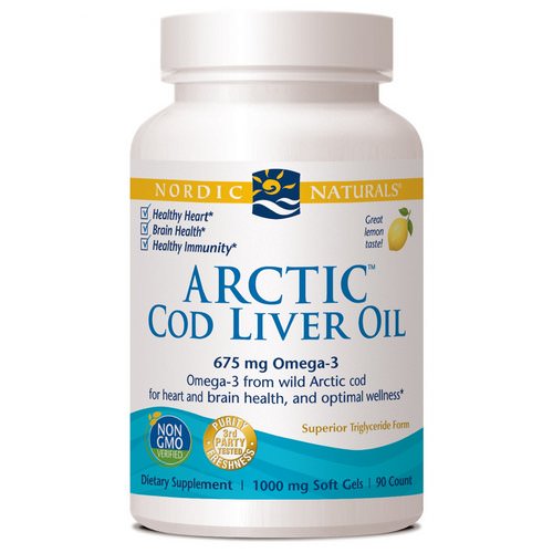 Nordic Naturals, Arctic Cod Liver Oil, Lemon, 1000 mg, 90 Soft Gels Review