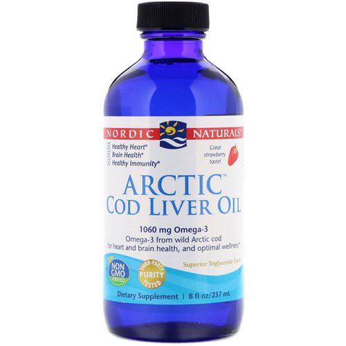 Nordic Naturals, Arctic Cod Liver Oil, Strawberry, 8 fl oz (237 ml) Review