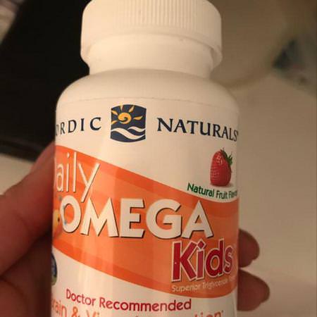 Nordic Naturals, Daily Omega Kids, Natural Fruit Flavor, 500 mg, 30 Soft Gels