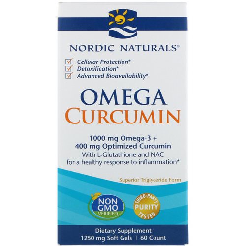 Nordic Naturals, Omega Curcumin, 1250 mg, 60 Soft Gels Review