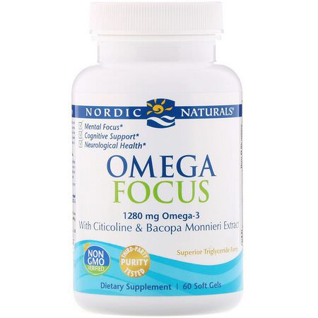 Nordic Naturals Omega-3 Fish Oil Cognitive Memory Formulas - 記憶, 認知, Omega-3魚油, Omegas EPA DHA