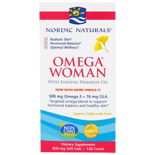 Nordic Naturals, Omega Woman, With Evening Primrose Oil, 830 mg, 120 Soft Gels Review