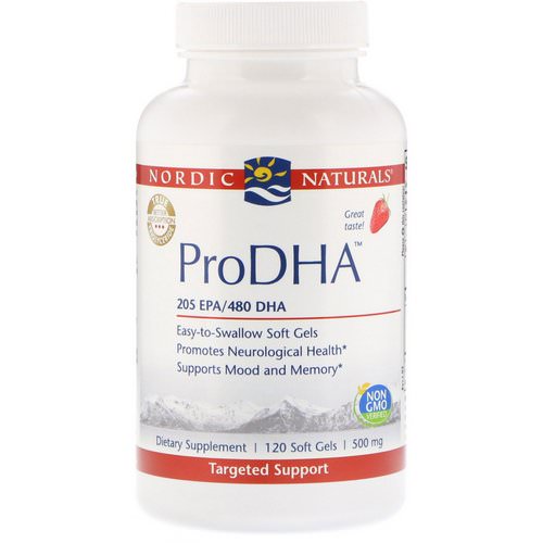 Nordic Naturals, ProDHA, Strawberry, 500 mg, 120 Soft Gels Review