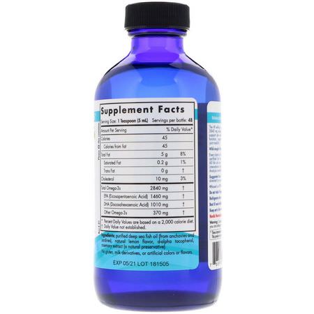 Omega-3魚油, EPA DHA: Nordic Naturals, Ultimate Omega, Lemon, 2,840 mg, 8 fl oz (237 ml)