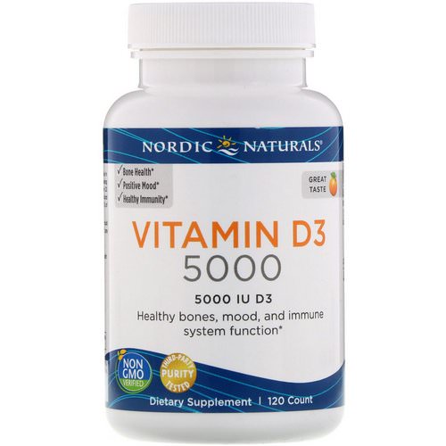 Nordic Naturals, Vitamin D3 5000, Orange, 5000 IU, 120 Soft Gels Review