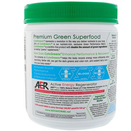 NovaForme Greens Superfood Blends Sports Supplements - 運動補品, 運動營養, 超級食品, 綠色