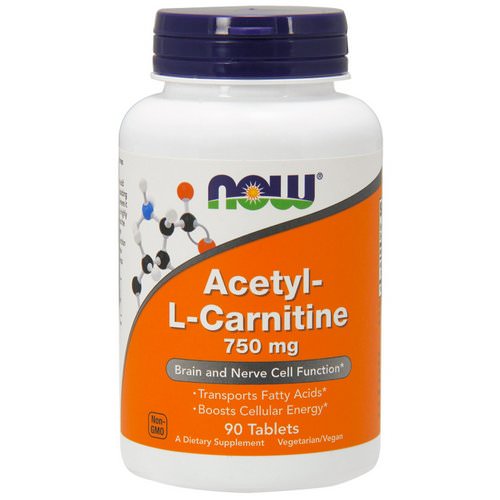 Now Foods, Acetyl-L Carnitine, 750 mg, 90 Tablets Review