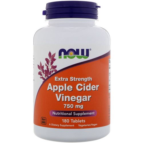 Now Foods, Apple Cider Vinegar, Extra Strength, 750 mg, 180 Tablets Review