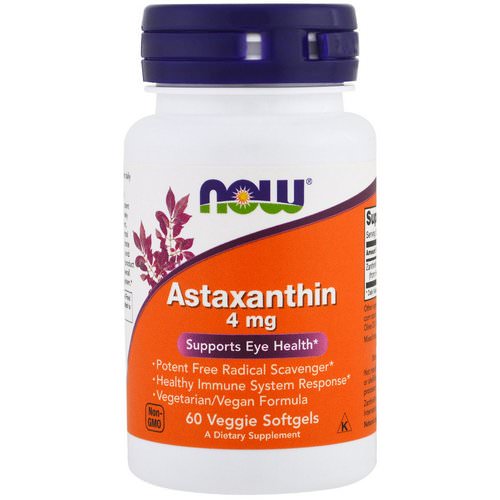 Now Foods, Astaxanthin, 4 mg, 60 Veggie Softgels Review