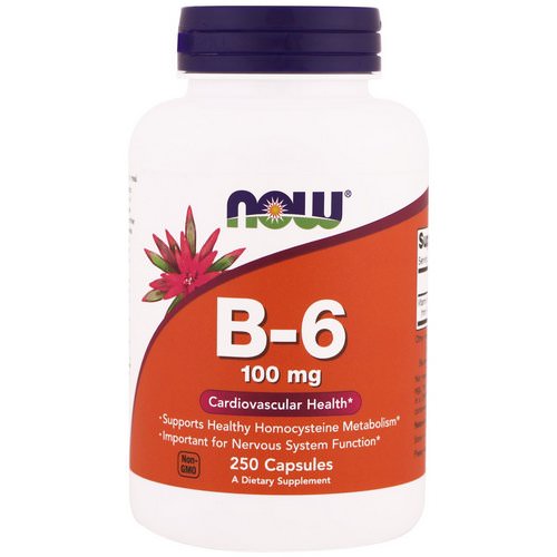 Now Foods, B-6, 100 mg, 250 Capsules Review