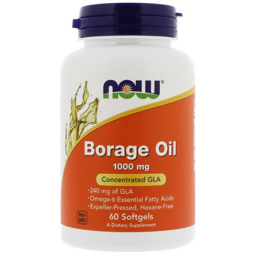 Now Foods, Borage Oil, Concentration GLA, 1000 mg, 60 Softgels Review