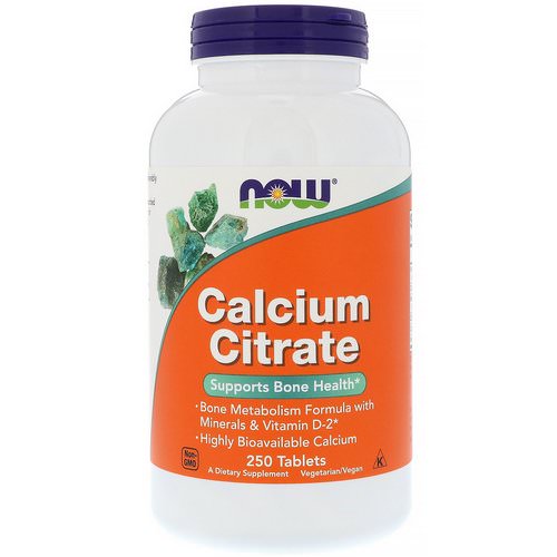 Now Foods, Calcium Citrate, 250 Tablets Review