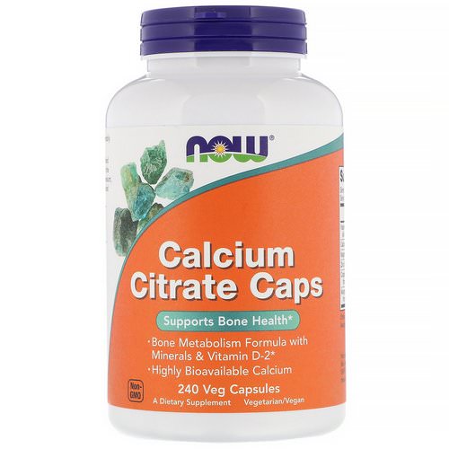 Now Foods, Calcium Citrate Caps, 240 Veg Capsules Review