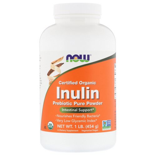 Now Foods, Certified Organic Inulin, Prebiotic Pure Powder, 1 lb (454 g) Review