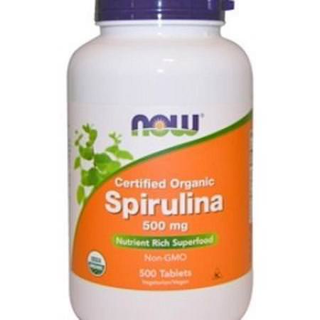 Now Foods Spirulina - 螺旋藻, 藻類, 超級食品, 綠色