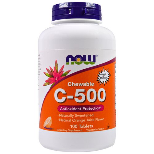 Now Foods, Chewable C-500, Orange Juice Flavor, 100 Tablets Review