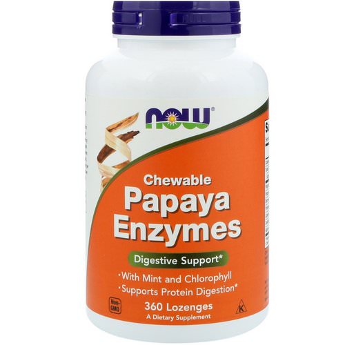 Now Foods, Chewable Papaya Enzymes, 360 Lozenges Review