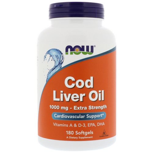 Now Foods, Cod Liver Oil, 1,000 mg, 180 Softgels Review