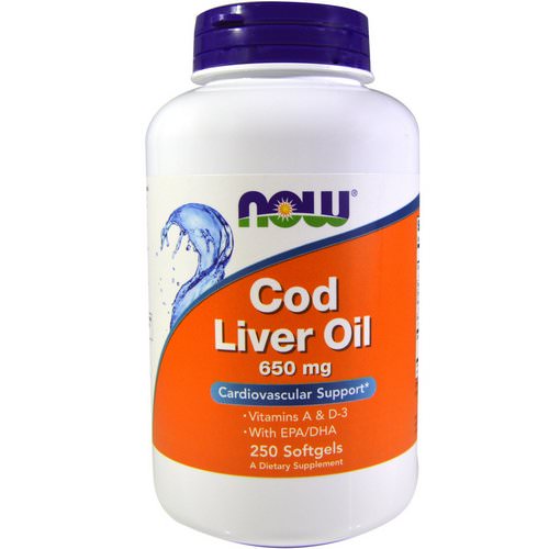 Now Foods, Cod Liver Oil, 650 mg, 250 Softgels Review