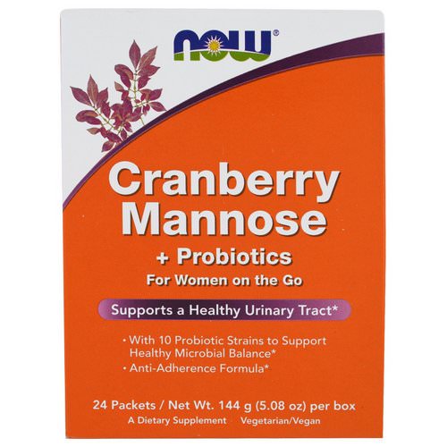 Now Foods, Cranberry Mannose + Probiotics, 24 Packets, (6 g) Each Review