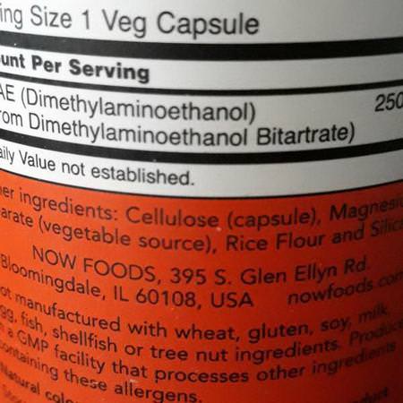 Now Foods, DMAE, 250 mg, 100 Veggie Caps