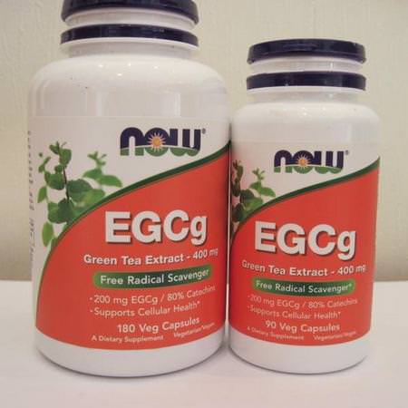 Now Foods, EGCg, Green Tea Extract, 400 mg, 90 Veg Capsules