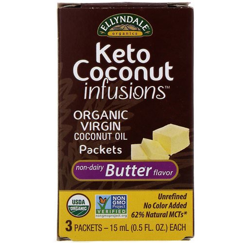 Now Foods, Ellyndale Naturals, Keto Coconut Infusions, Non-Dairy Butter Flavor, 3 Pack, 0.5 fl oz (15 ml) Each Review