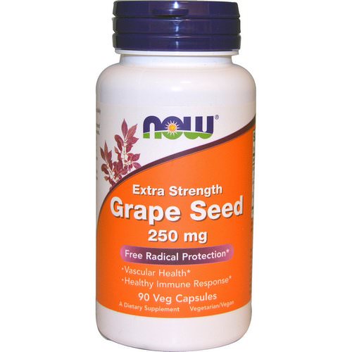 Now Foods, Grape Seed, Extra Strength, 250 mg, 90 Veg Capsules Review
