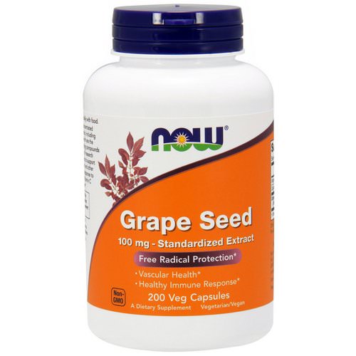 Now Foods, Grape Seed, Standardized Extract, 100 mg, 200 Veg Capsules Review
