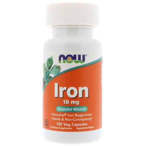 Now Foods, Iron, 18 mg, 120 Veg Capsules Review