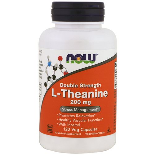 Now Foods, L-Theanine, Double Strength, 200 mg, 120 Veg Capsules Review