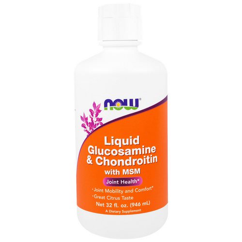 Now Foods, Liquid Glucosamine & Chondroitin, with MSM, Citrus, 32 fl oz (946 ml) Review