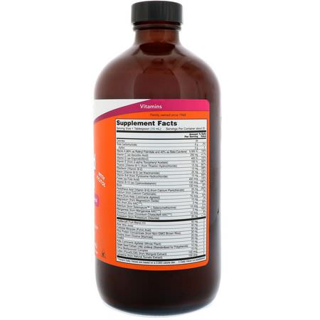多種維生素, 補品: Now Foods, Liquid Multi, Tropical Orange Flavor, 16 fl oz (473 ml)