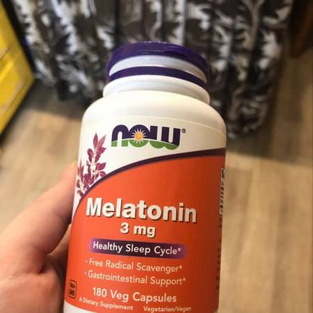 Now Foods, Melatonin, 3 mg, 180 Capsules