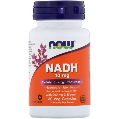 Now Foods, NADH, 10 mg, 60 Veg Capsules Review