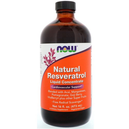 Now Foods, Natural Resveratrol, Liquid Concentrate, 16 fl oz (473 ml) Review