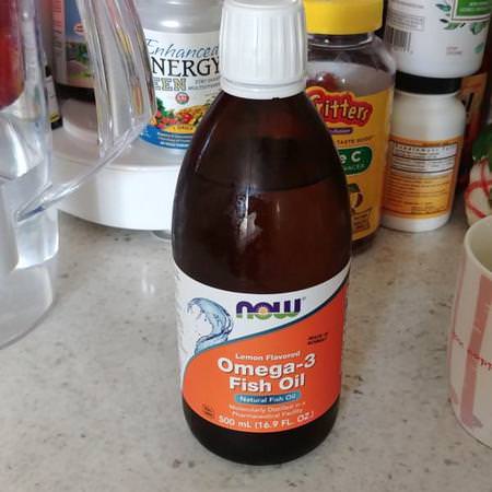 Now Foods, Omega-3 Fish Oil, Lemon Flavored, 16.9 fl oz (500 ml)