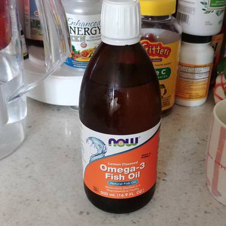 Now Foods, Omega-3 Fish Oil, Lemon Flavored, 7 fl oz (200 ml)