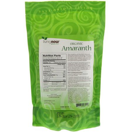 麵包, 穀物: Now Foods, Organic Amaranth, Whole Grain, 16 oz (454 g)