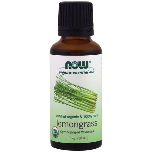 Now Foods, Organic Essential Oils, Lemongrass, 1 fl oz (30 ml) Review