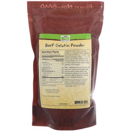 明膠, 指甲: Now Foods, Real Food, Beef Gelatin Powder, 1 lb (454 g)