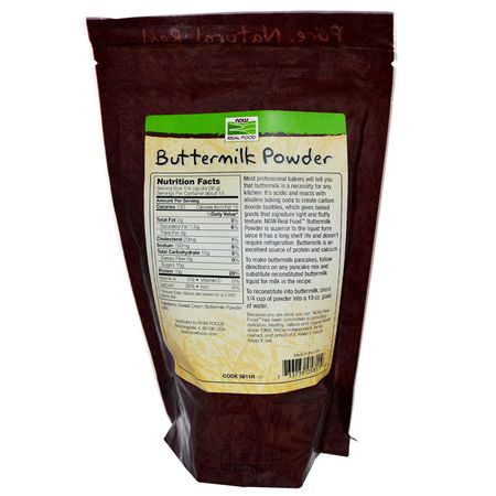 奶粉, 飲料: Now Foods, Real Food, Buttermilk Powder, 14 oz (397 g)