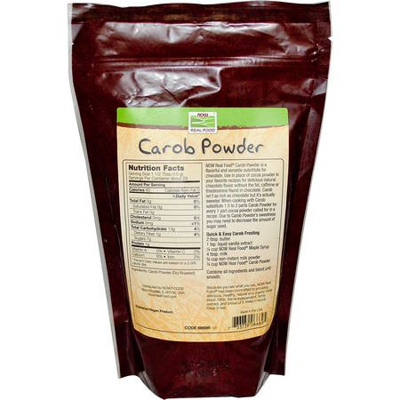混合物, 麵粉: Now Foods, Real Food, Carob Powder, 12 oz (340g)
