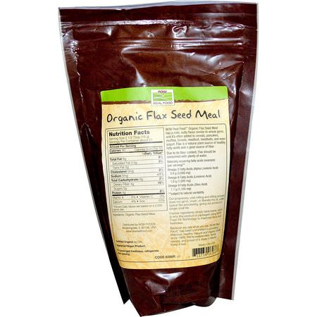 亞麻籽: Now Foods, Real Food, Certified Organic, Flax Seed Meal, 12 oz (340 g)