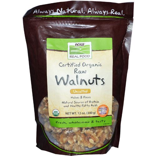 Now Foods, Real Food, Certified Organic Raw Walnuts, Unsalted, 12 oz (340 g) Review