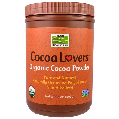 Now Foods, Real Food, Cocoa Lovers, Organic Cocoa Powder, 12 oz (340 g) Review