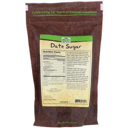 甜品蜂蜜: Now Foods, Real Food, Date Sugar, 1 lb (454 g)
