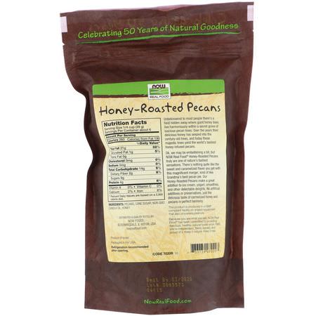 山核桃, 種子: Now Foods, Real Food, Honey Roasted Pecans, 8 oz (227 g)